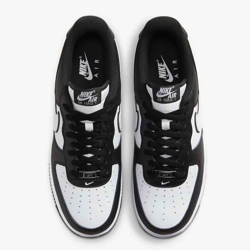 PANDA NIKE AIR FORCE 1 '07 LOW DOUBLE TONE WHITE SWOOSH PANDA - Picture 6 of 10
